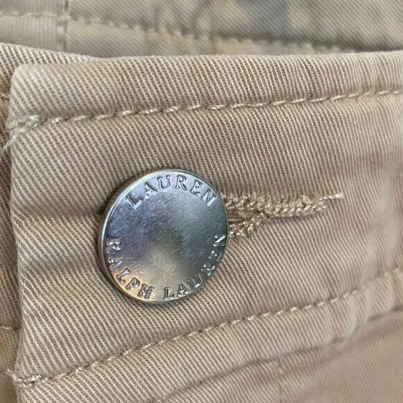 Lauren Ralph Lauren cargo pants tan women’s size 8 - Picture 2 of 10